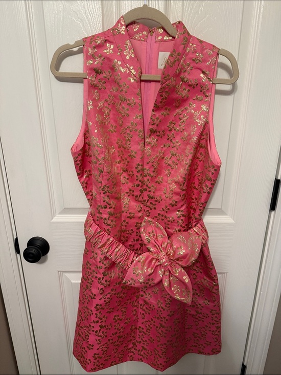 Lilly Pulitzer Dresses & Skirts - Lilly Pulitzer Pink Metallic Floral Midi Dress